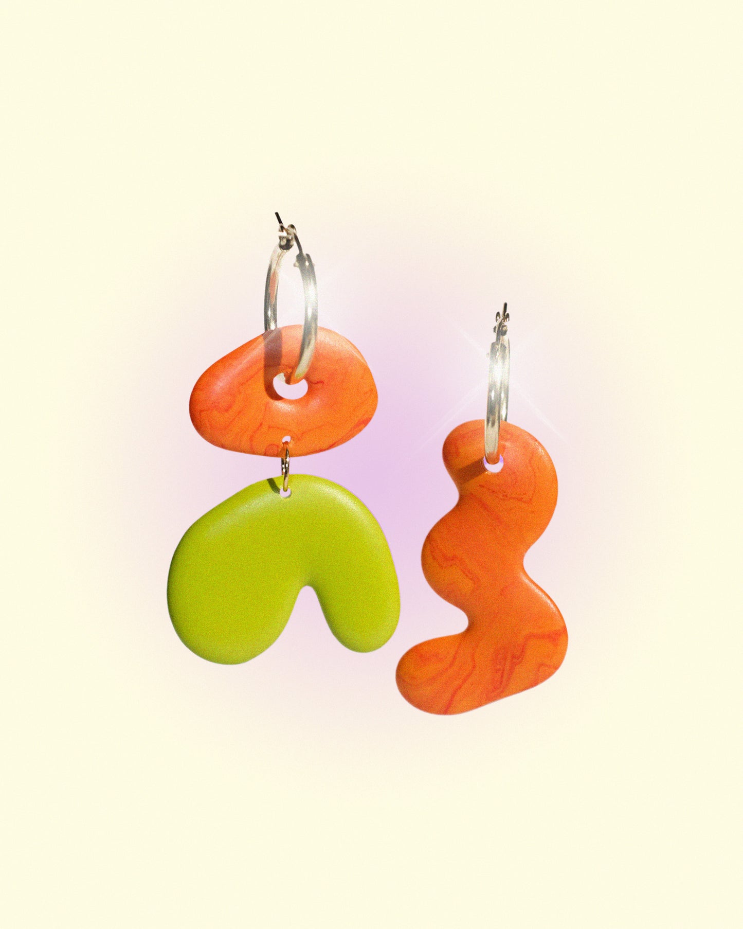 ARCH EARRINGS IN TANGERINE